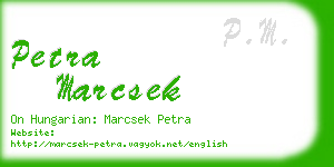 petra marcsek business card